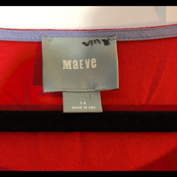 Maeve Anthropologie color blocked dress, size 14 - Picture 3 of 3